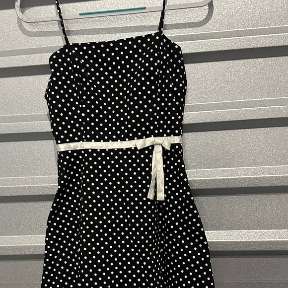 I.N San Francisco Polka Dotted Fit and Flare Dress Size 3 Black/White - Picture 8 of 9